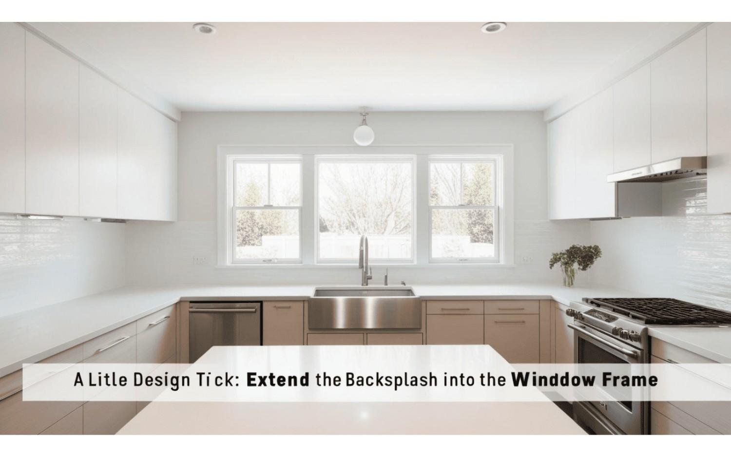 A Little Design Trick Extend the Backsplash Into the Window Frame