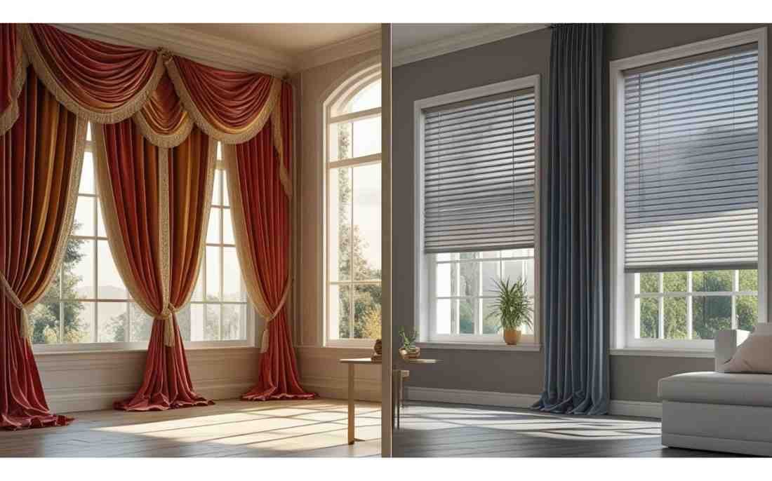 Drapes vs Blinds – That’s a Mood Clash