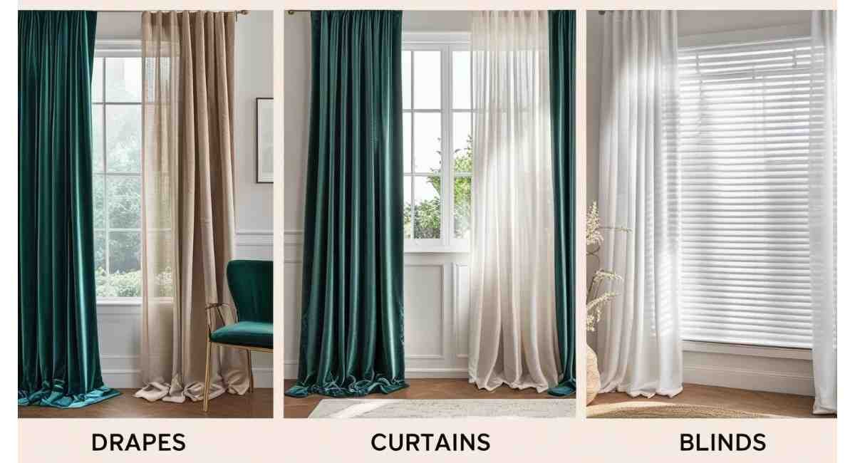 Drapes vs Curtains vs Blind