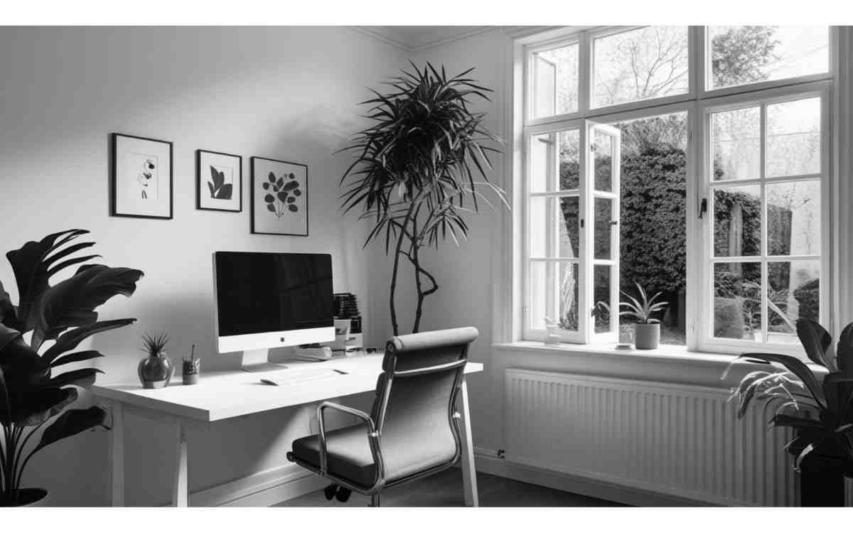 Home Office Vibes: Black and White Office Decor Ideas