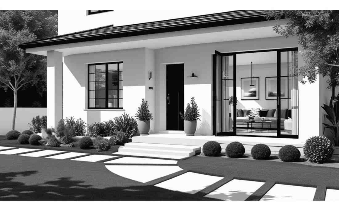 House Design Black and White: Curb to Couch