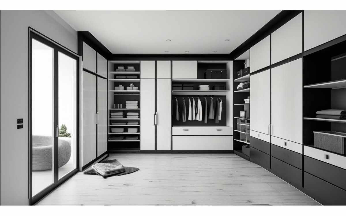 Storage Solutions in White and Black Interior Design