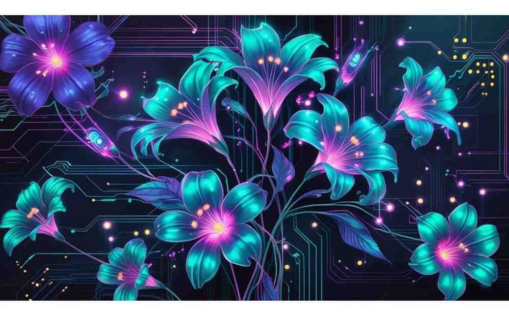 Tech Meets Flora: Digital Flower Art