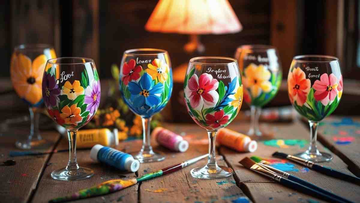 9. Painted Wine Glasses (Craft & Sip Anyone)