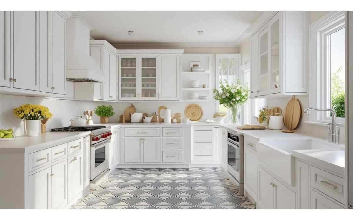 Bonus Tips for Designing Your White Cabinets Tile Floor Kitchen