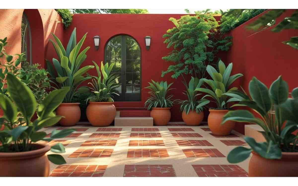 Brick Red and Sandy Beige