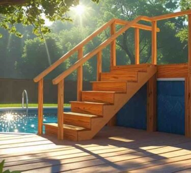 DIY Stairs for Above Ground Pool (Because Wobbly Ladders Suck)