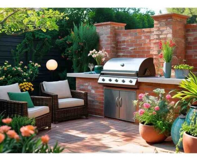 Garden with BBQ Ideas for Stylish Outdoor Living