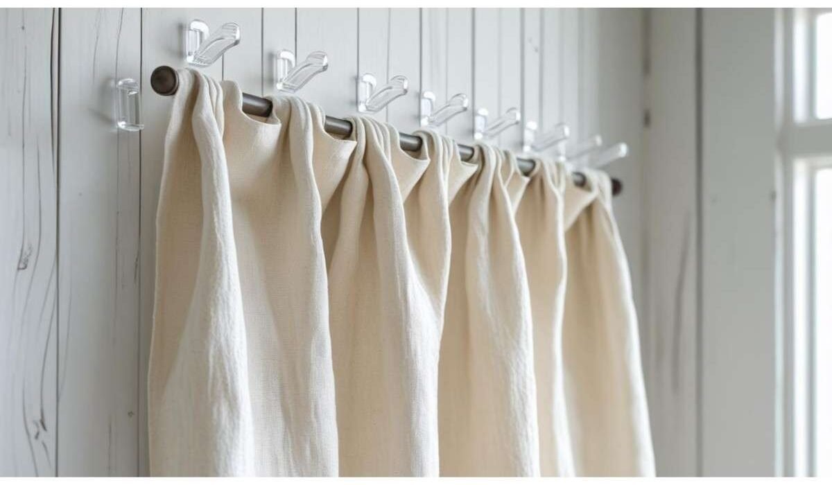 Hanging Curtain with Command Hooks