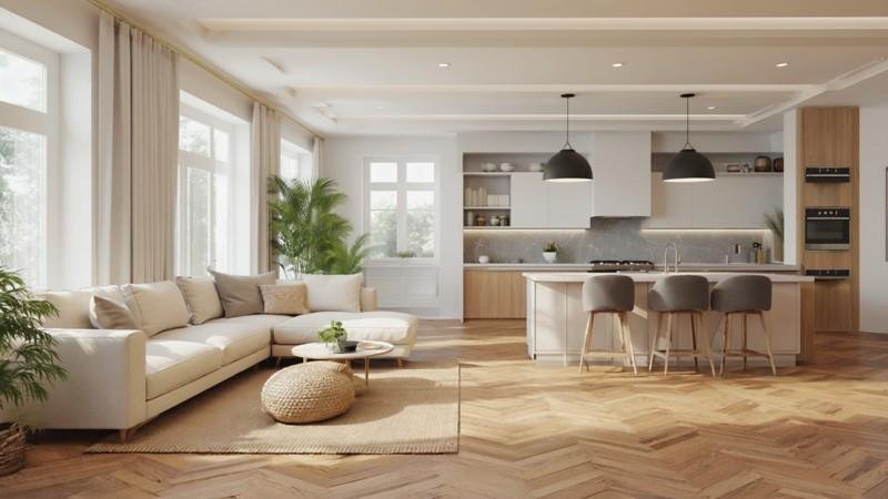 Open-Concept Homes: Match or Mix Flooring?