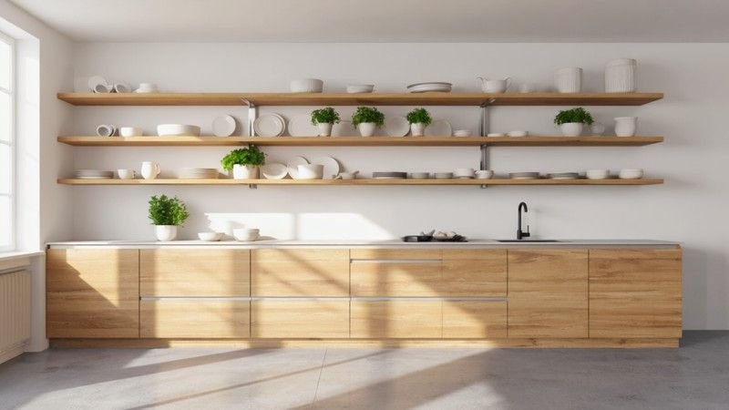 Open Shelving and Floor Visibility
