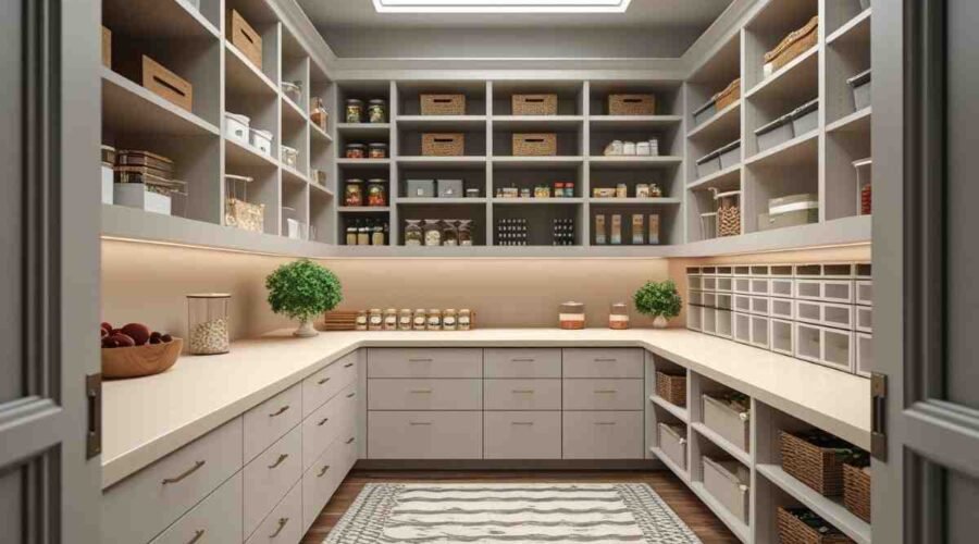 Walk-In Pantry With Countertop