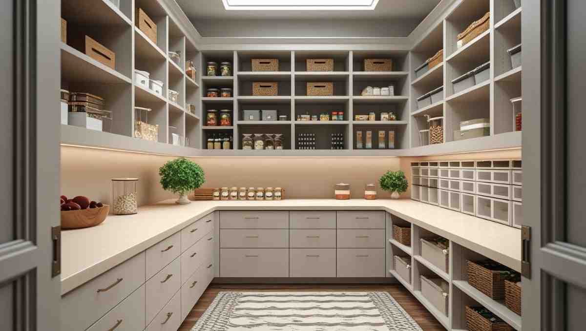 Walk-In Pantry With Countertop