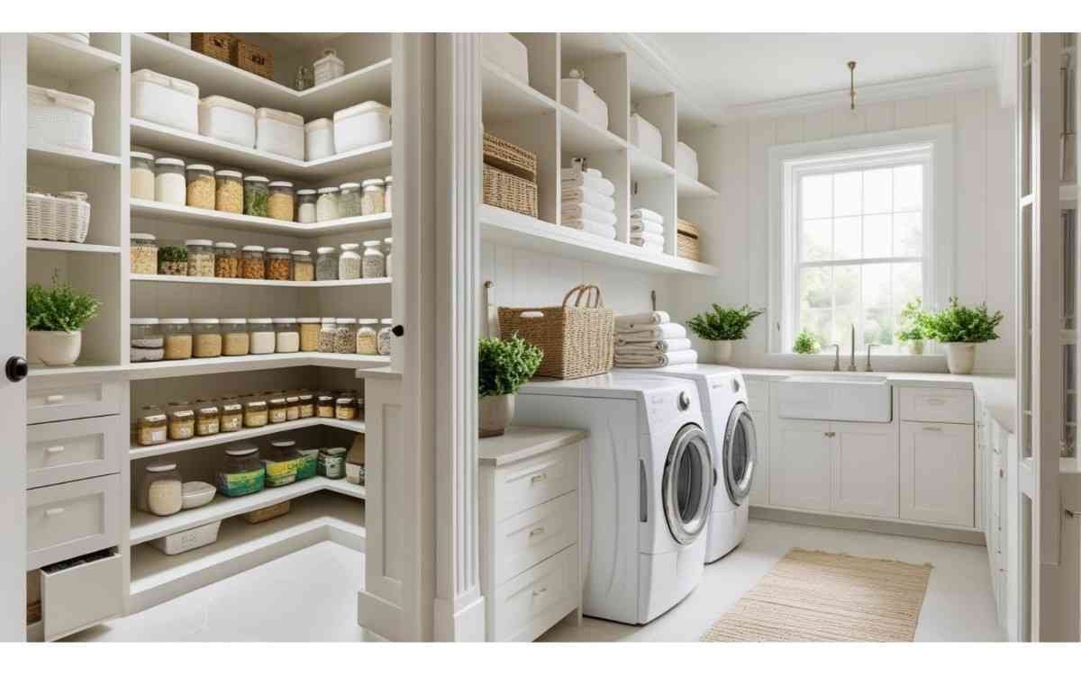 Walk Through Cabinet Pantry into Laundry Bliss