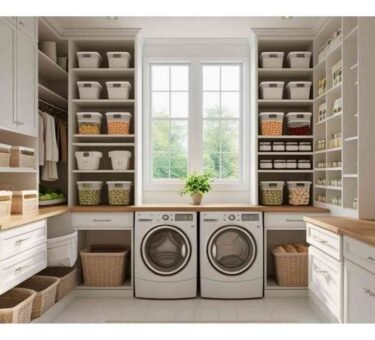 Walk in Pantry and Laundry Room Combo