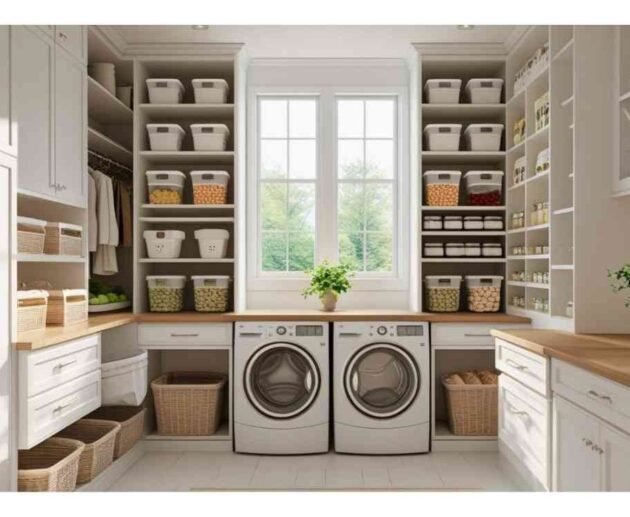 Walk in Pantry and Laundry Room Combo