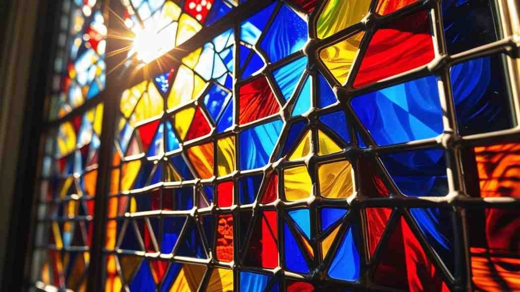 7. Stained Glass-Style DIY Window Clings