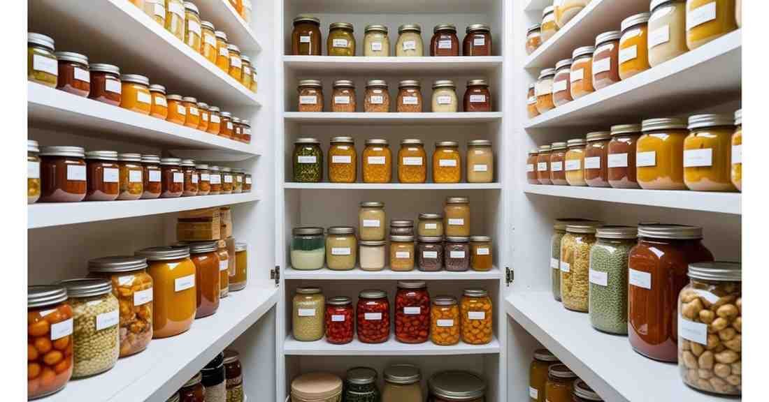 Open Pantry with Labels Galore