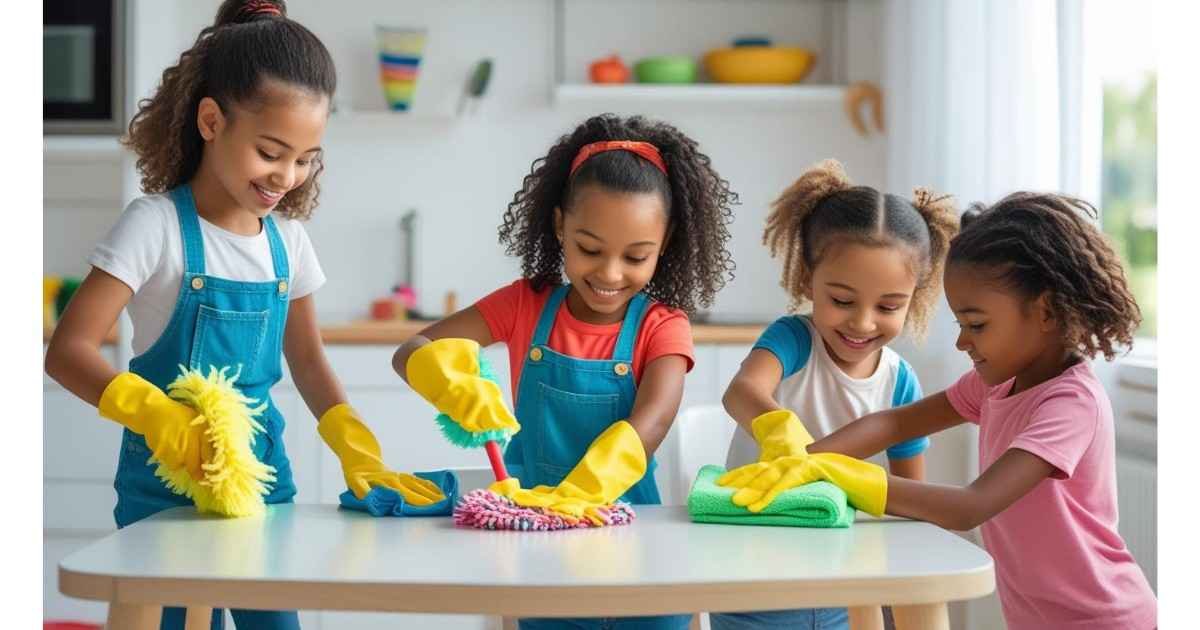 Teaching Kids Light Cleaning